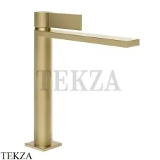 Gessi Inverso Diamantato Смеситель для раковины средний, с донным клапаном 73655-727, Brass Brushed