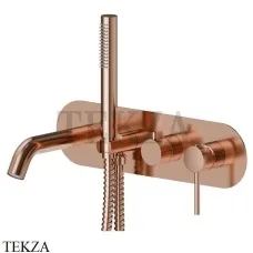 Newform XT Смеситель для ванны с гарнитуром, внешняя часть 4272E.58.061, PVD Copper bronze