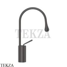 Gessi Goccia Смеситель для раковины высокий, без сливного гарнитура 33604-126, Black Metal Br.