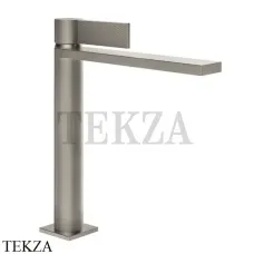 Gessi Inverso Diamantato Смеситель для раковины средний, с донным клапаном 73655-149, Finox Brushed Nickel
