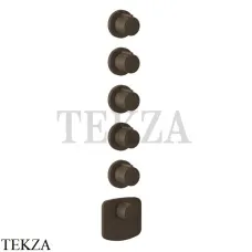 Gessi Ingranaggio-Anello Термостат для душа, 5 потоков, внешняя часть 43240-845, Dark Bronze