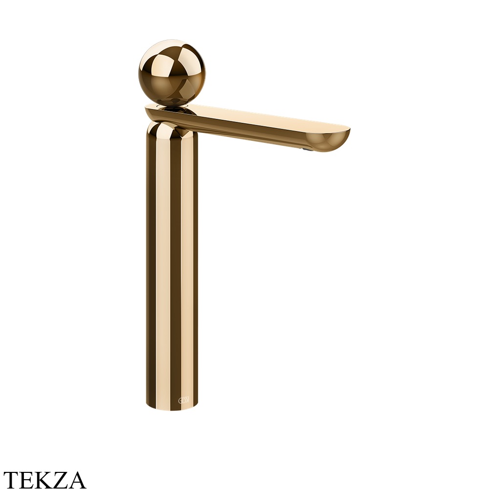 Gessi Perle Смеситель для раковины высокий, с донным клапаном 74053-735, бронза глянец