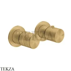 Gessi Habito TRAME Термостат для душа на 3 потока, внешняя часть 70336-727, Brushed Brass