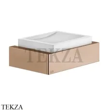 Gessi Rettangolo Мыльница настенная с держателем 20801-030, Copper глянец PVD
