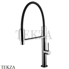 FIMA Carlo Frattini Смеситель для кухни с выдвижной лейкой Flexi F7047CN, Black chrome