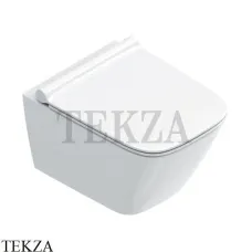 Catalano Green Унитаз подвесной без ободка, торнадо Silentech, сиденье микролифт 0411500001, белый глянец