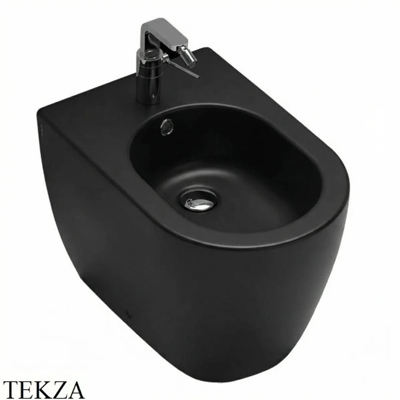 Hatria Fusion Биде приставное, 1 отверстие под смеситель A0Y0U602, черный матовый