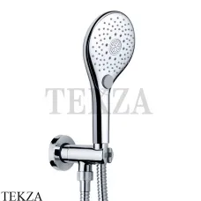 Bossini Syncronia Душевой комплект лейка, держатель с выходом C12033.030, хром глянец