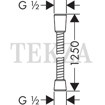 Hansgrohe Sensoflex Душевой шланг 125 см 28132000, хром глянец
