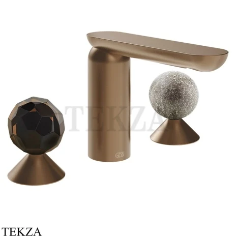 Gessi Perle Смеситель для раковины на 3 отв., без гарнитура 74265-708, медь Brushed