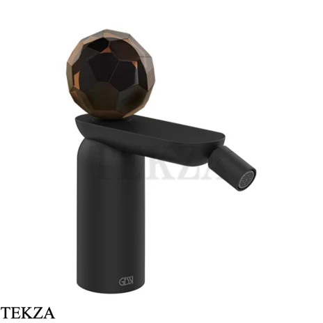 Gessi Perle Смеситель для биде с донным клапаном 74267-299, черный матовый