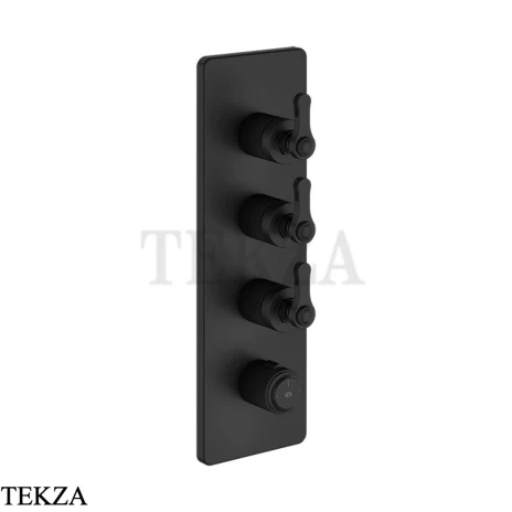 Gessi VENTI20 Термостат для душа, 3 потока, внешняя часть 65204-299, Black XL
