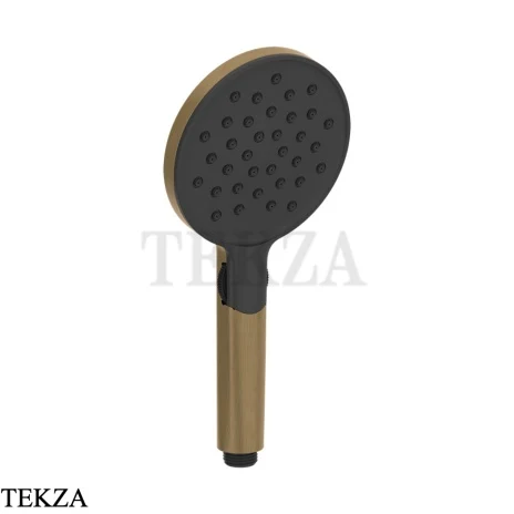 Gessi Shower Душевая лейка 3-х позиционная с черным диском 47350-713, Antique Brass
