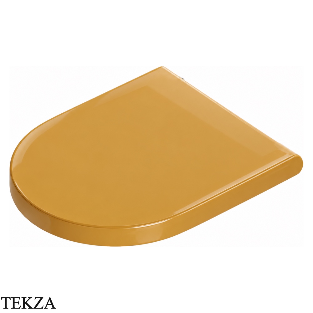 ArtCeram Solida сиденье с крышкой Flat avvolgente с микролифтом FLA018 67 71, Curcuma глянец