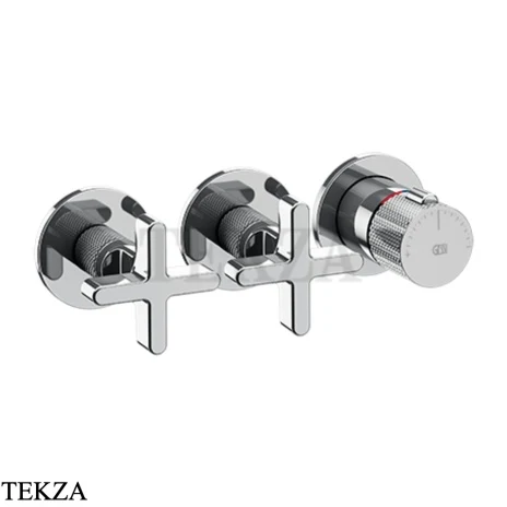 Gessi INCISO SHOWER Термостатический смеситель, 2 потока, внешняя часть 58434-031, хром глянец
