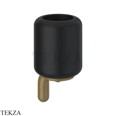 Gessi Goccia Стакан настенный, черная керамика 38008-713, Antique Brass