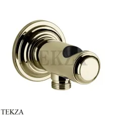 Gessi VENTI20 Держатель для душевой лейки с выводом воды 65161-710, Brass PVD