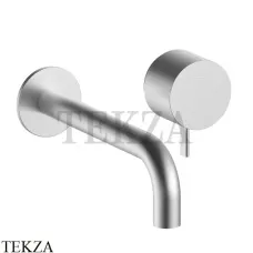 Fantini AF/21 Смеситель для раковины из стены, внешняя часть 2793A613B, Матовая натуральная сталь 