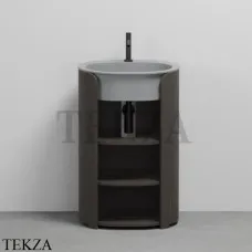 CIELO I Catini Tiberino Тумба отдельностоящая CAMTL, с 3-мя полками, слив в стену, Rovere grigio-Brina