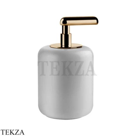 Gessi Goccia Дозатор для жидкого мыла, белая керамика 38037-735, Warm Bronze PVD