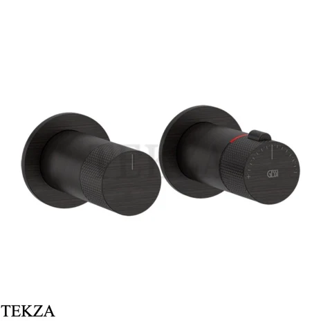 Gessi INCISO SHOWER Термостат для душа на 2 потока, внешняя часть 58133-187, Aged Bronze