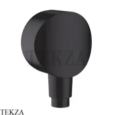 Hansgrohe Fixfit S Шланговое подсоединение с клапаном обратного тока 26453670, черный матовый Hansgrohe Fixfit S Шланговое подсоединение с клапаном обратного тока 26453670, черный матовый
