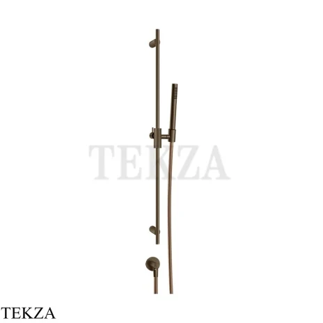 Gessi ANELLO Штанга в комплекте с душевой лейкой и выводом 63482-761, Coffee Bronze Br. PVD