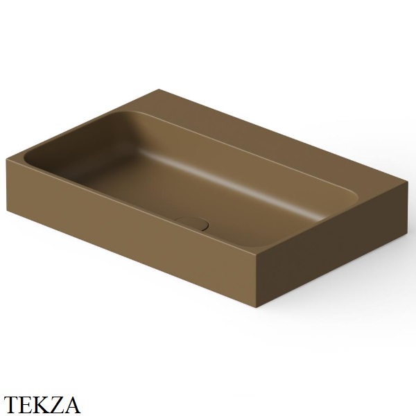 Dea Design Washbasins Раковина настольная квадратная 41х41 Solid Surface DD9083 410 1, Dark Camel №1
