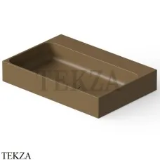 Dea Design Washbasins Раковина настольная квадратная 41х41 Solid Surface DD9083 410 1, Dark Camel №1