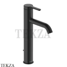 Duravit C.1 Смеситель для раковины высокий, с донным клапаном C11030001046, черный матовый