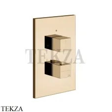 Gessi Rettangolo shower Термостат на 2 выхода, внешняя часть 20184-735, Warm Bronze PVD