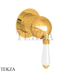 Nicolazzi Monocomando Смеситель для душа P.M.Blanc, внешняя часть 3406MGO76, золото Gold 24k