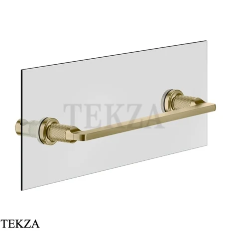 Gessi INCISO accessories Полотенцедержатель для крепления на стекло, 30 см 58613-727, Brushed Brass PVD