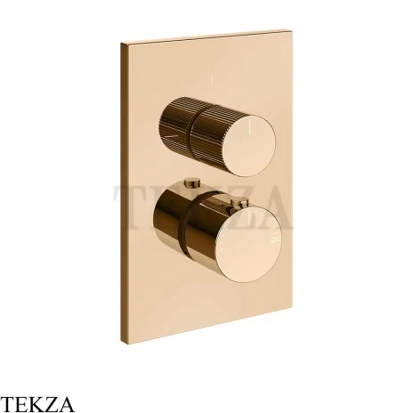 Gessi Habito RIGATO Термостат для душа, 3 потока, внешняя часть 73537-735, Warm Bronze PVD
