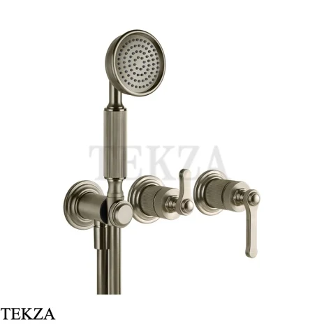 Gessi VENTI20 Смеситель для душа, с гарнитуром внешняя часть 65036-149, Finox Brushed Nickel