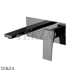 FIMA Carlo Frattini Zeta Смеситель для раковины, с донным клапаном F3971X5CS, Brushed black chrome