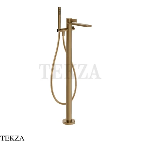 Gessi Inverso Diamantato Смеситель для ванны напольный, внешняя часть 73628-791, Deep Bronze Brushed PVD
