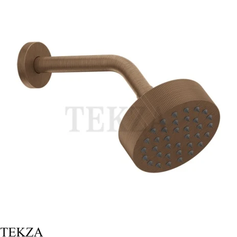 Gessi INGRANAGGIO Верхняя лейка D11,8 с кронштейном из стены, 63554-708, Copper Brushed PVD