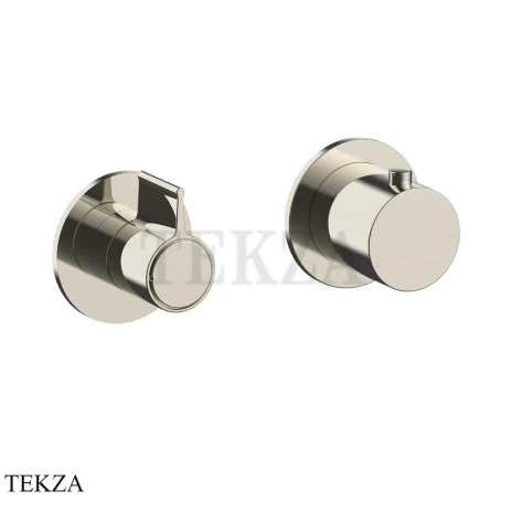 Fantini Flora Термостат для душа, 2 потока, внешняя часть 7695J723B, Polished Nickel PVD