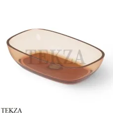 Dea Design Washbasins Раковина настольная скругленная Glasstech DD9079 600 R1, Sunset R1
