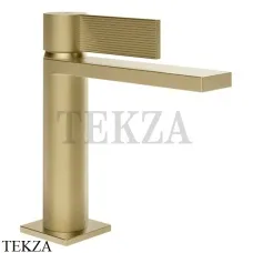 Gessi Inverso RIGATO Смеситель для раковины, с донным клапаном 73551-727, Brass Brushed