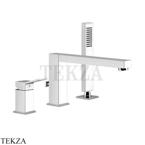 Gessi RETTANGOLO K Смеситель для ванны на 3 отверстия 53037-031, хром глянец