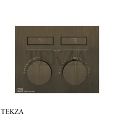 Gessi HI-FI Термостатический смеситель на 2 потока, внешняя часть 63004-713, Antique Brass