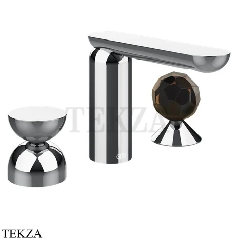 Gessi Perle Смеситель для раковины на 3 отв., без гарнитура 74928-031, хром глянец