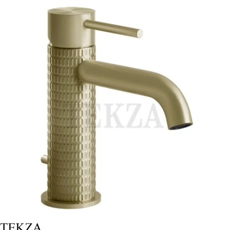 Gessi 316 MECCANICA Смеситель для раковины, с донным клапаном 54201-727, Brushed Brass PVD