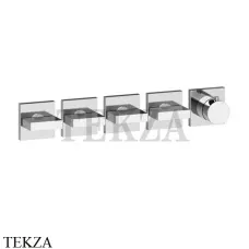 Gessi Rettangolo shower Термостат на 4 потока, внешняя часть 44338-031, хром глянец