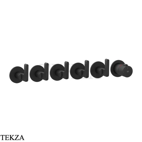 Gessi INCISO SHOWER Термостатический смеситель, 5 потоков, внешняя часть 58340-299, Black XL