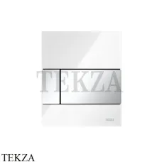 TECE Square Панель смыва для писсуара 9242802, стекло белый глянец, клавиша хром глянцевый
