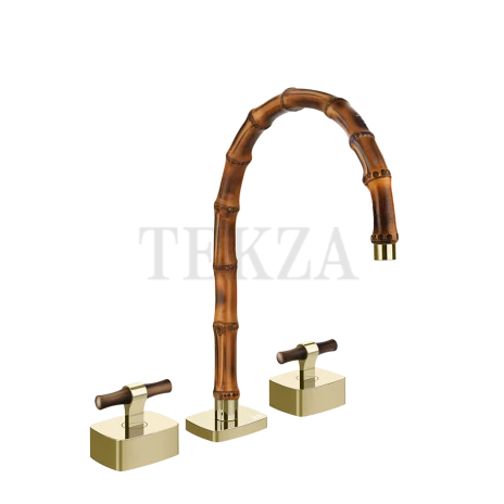Gessi Jacqueline Смеситель для раковины на 3 отв., без донного клапана 77217-710, шампань глянец