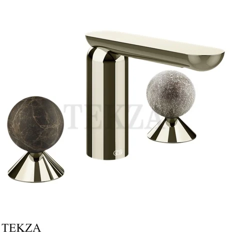 Gessi Perle Смеситель для раковины на 3 отв., без гарнитура 74165-720, никель глянец